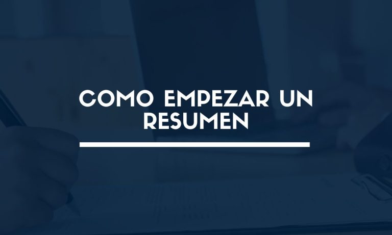 como empezar un resumen